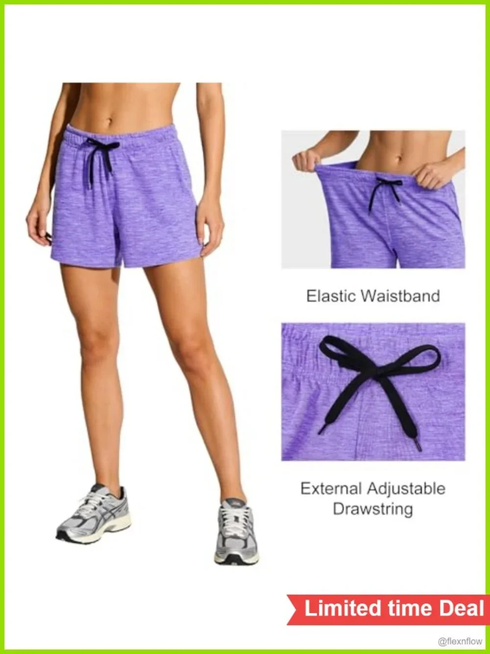 5 Pack Women Quick Dry Athletic Shorts with Pockets, Drawstring, Moisture